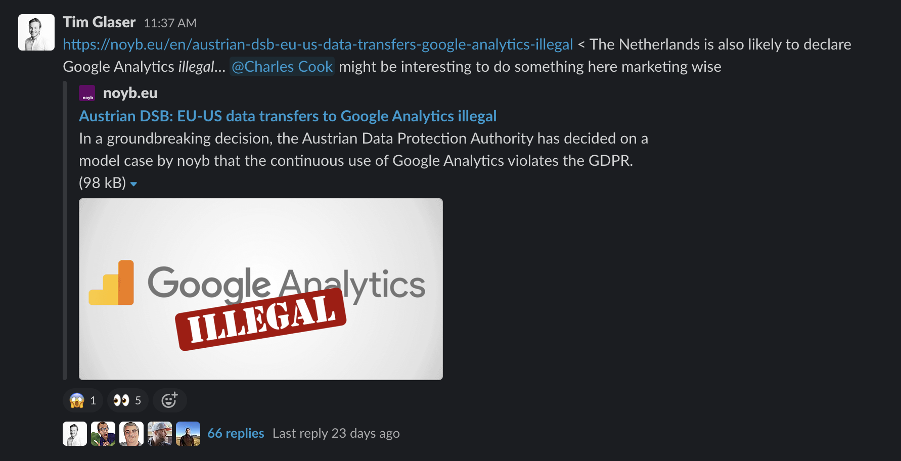 The Netherlends also likely to declare Google Analytics illegal